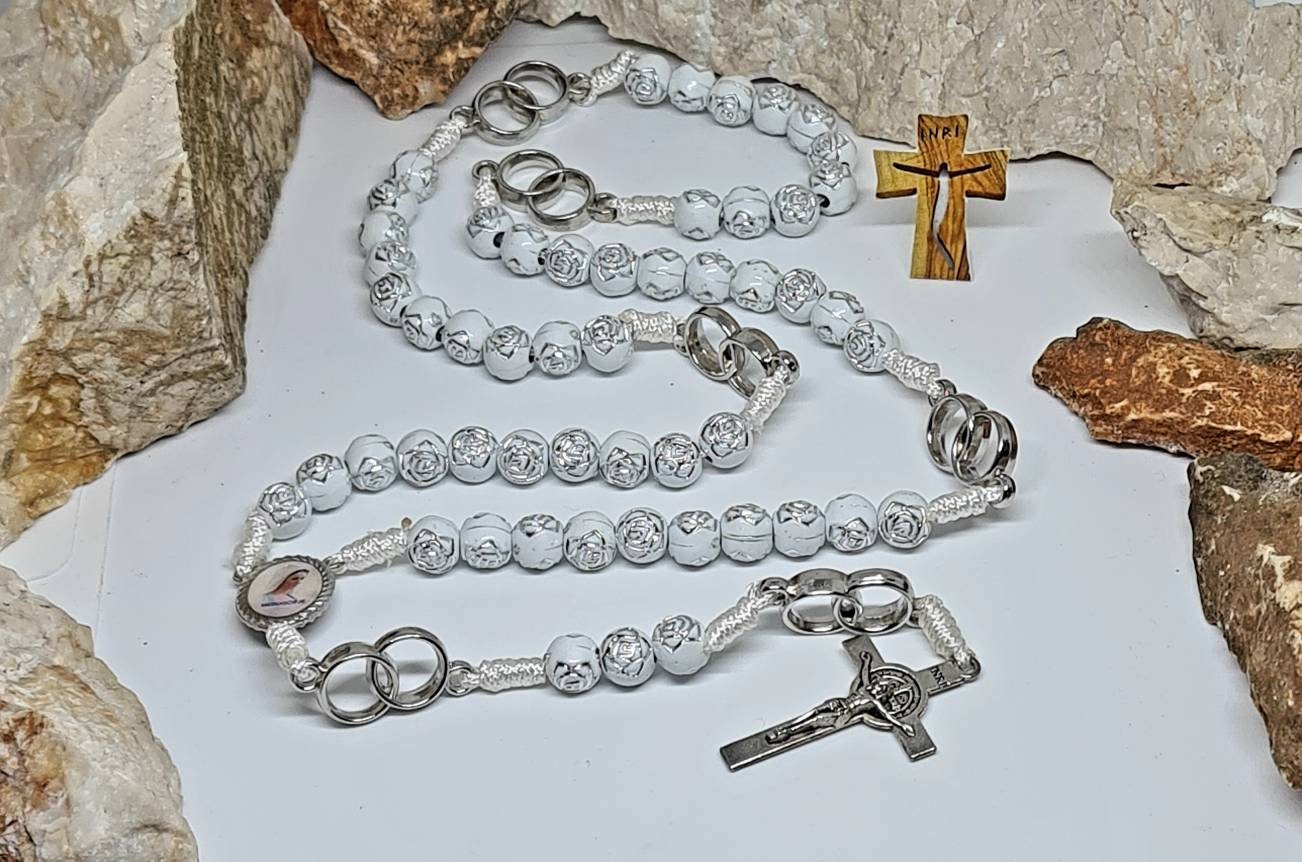 Handmade Wedding rosary beads 8 mm from Medjugorje gift for the newlywed wedding catholic Gift women Girl, a wedding anniversary gift