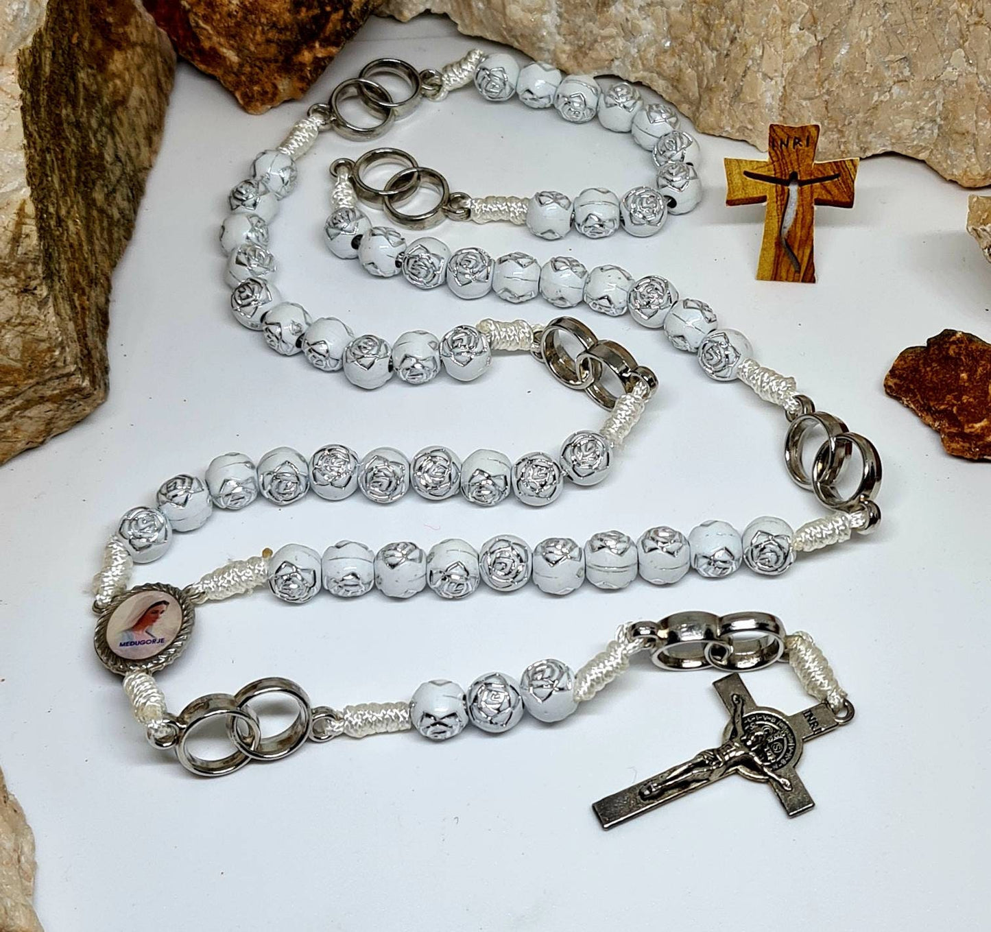 Handmade Wedding rosary beads 8 mm from Medjugorje gift for the newlywed wedding catholic Gift women Girl, a wedding anniversary gift