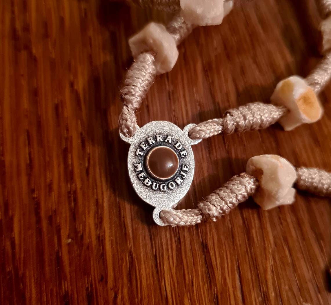 Car rosary with stones, st Christopher one decade rosary