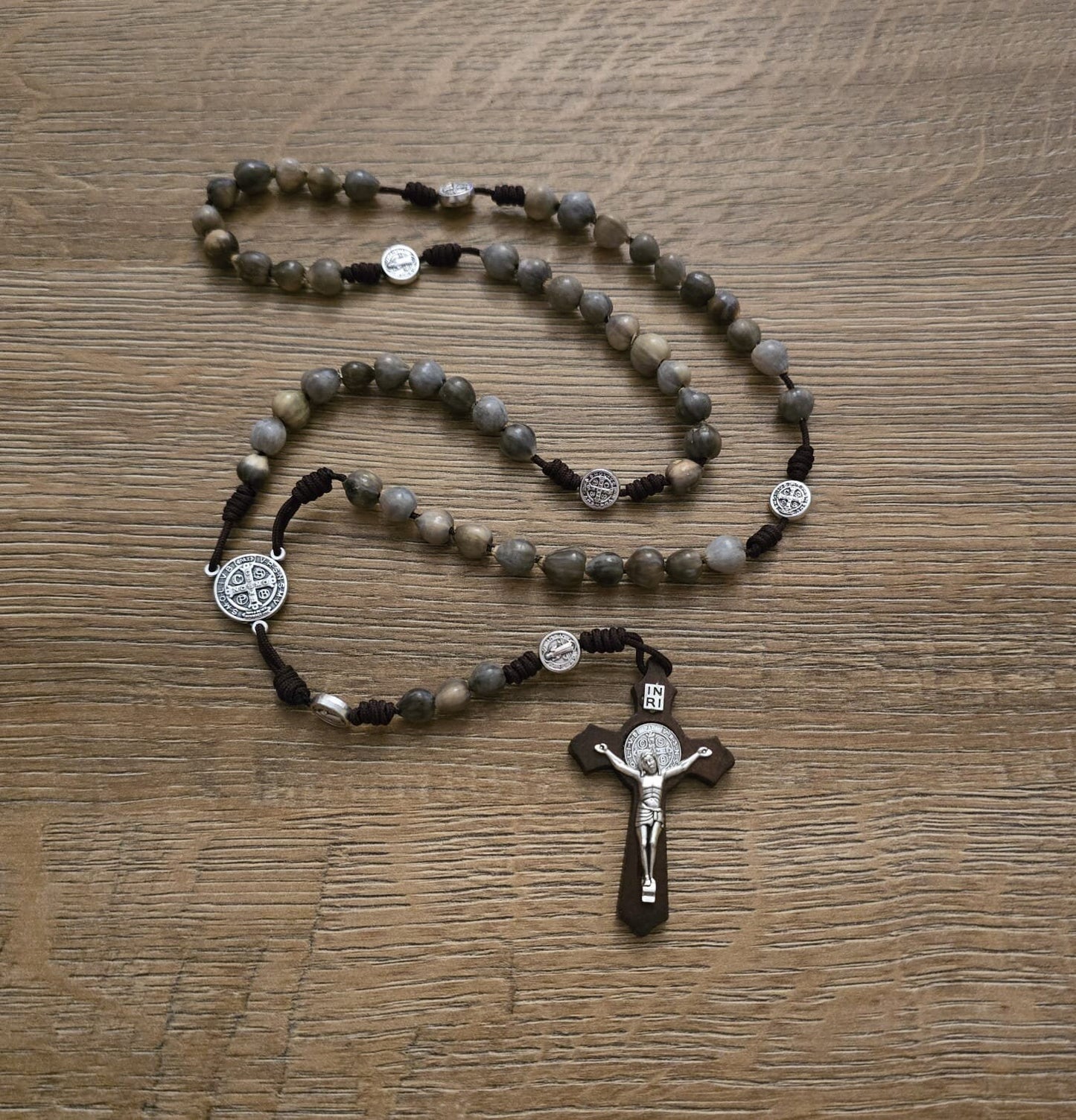 Jobs tears seeds rosary, job's tears chaplet, natural rosaries, handmade rosary, catholic gift women men her